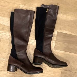 Vince Camuto tall brown leather boots